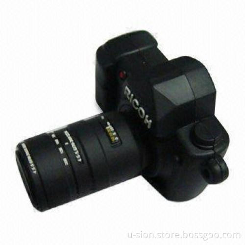 Camera USB Flash Drive, Anti-shock and Moisture-resistance, Made of PVC Material